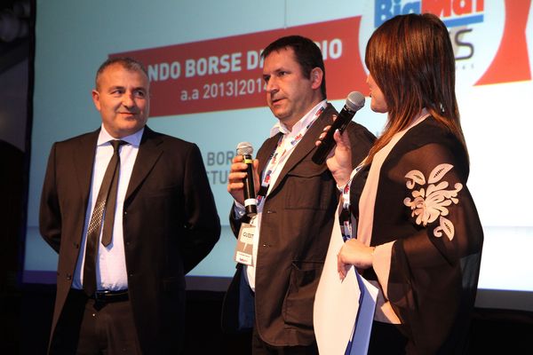 Il presidente di BigMat Italia, Rocco Alfano, e l'ad di Vass Technologies, Giuseppe Gianolio, alla cerimonia di premiazione.
