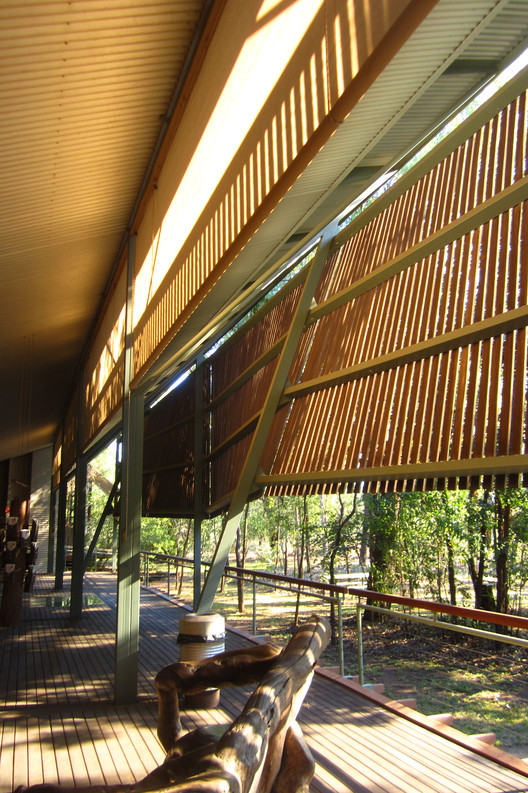 Bowali Visitor Information Centre, Kakadu National Park (1994), designed in collaboration with Troppo Architects (Image © Flickr CC user Luke Durkin)