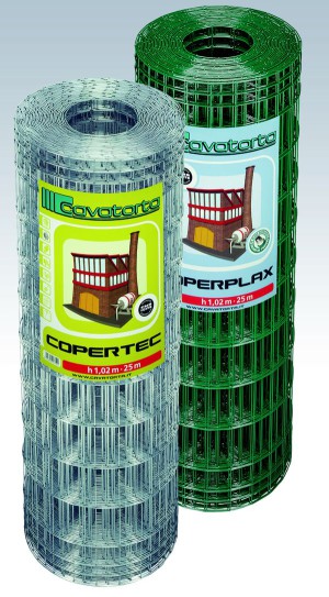 La rete Copertec è venduta in rotoli da 25 m, disposti su palette da 9 rotoli ciascuna, avvolti da una pellicola in polietilene riciclabile