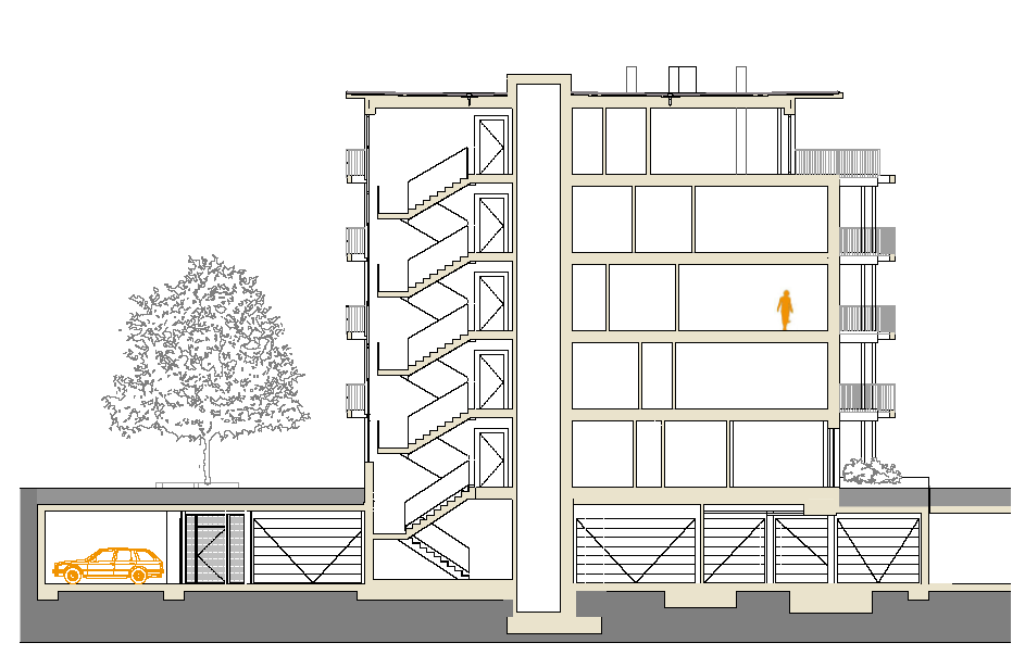 Planimetria del progetto, studio architettura Aichner_seidl di Brunico. 