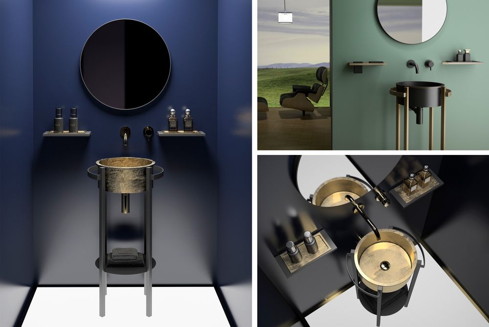 Lavabo in vetrofreddo Imprese Edili