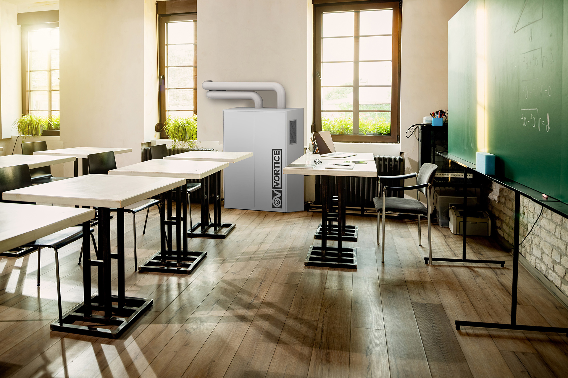 Ricambio automatico dell’aria per aule scolastiche